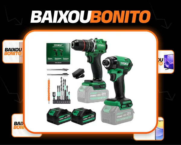 Combo Furadeira E Parafusadeira De Impacto Brushless 21v Verde 127/220v