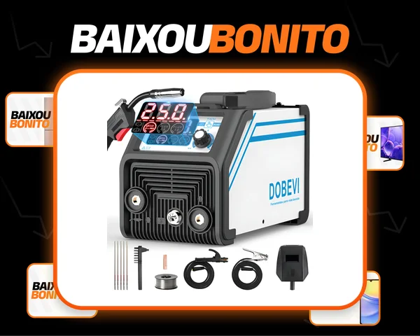 Máquina Solda Sem Gás 250a Digital Bivolt 110v/220v Dobevi