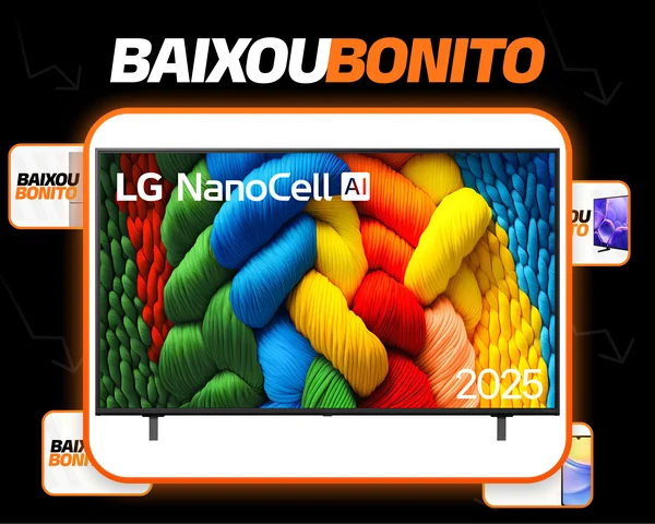 Smart TV 4K 55" LG NanoCell 55NANOA Processador α7 AI Ger8 4K Super Upscaling Google Cast Alexa Integrado Controle AI Smart Magic WebOS 25