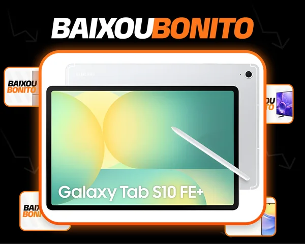 Tablet Samsung Galaxy Tab S10 FE+ WiFi, 128GB, 8GB, Tela 13.1" 90Hz, S Pen e Capa Inclusas Prata