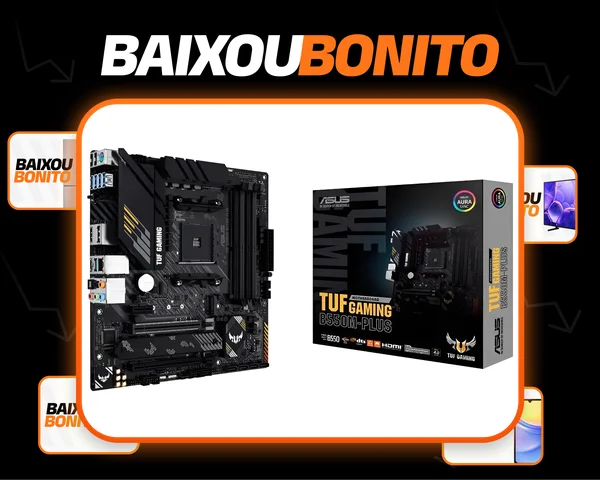 Placa Mãe Asus Tuf Gaming B550m-plus Am4 90mb14a0-c1bay0 Preto
