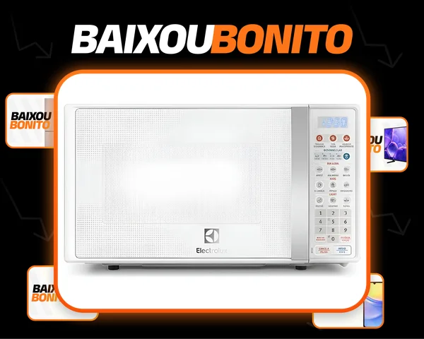 Micro-ondas Electrolux 20L Branco com Função Tira Odor e Descongelar MTO30 127v