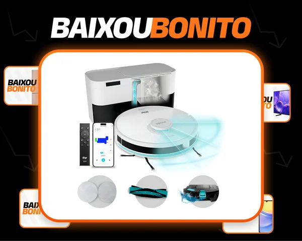 Robô Aspirador de Pó WAP ROBOT W4000 - Estação Autolimpante, Mapeamento LDS 360°, Passa Pano com MOP Giratório