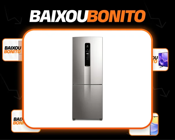 Geladeira Frost Free Electrolux Inverse Inverter 488l Ib55s Cinza 110v