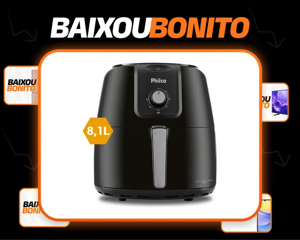 Fritadeira Air Fryer Philco 8,1L Sem Óleo PFR13P