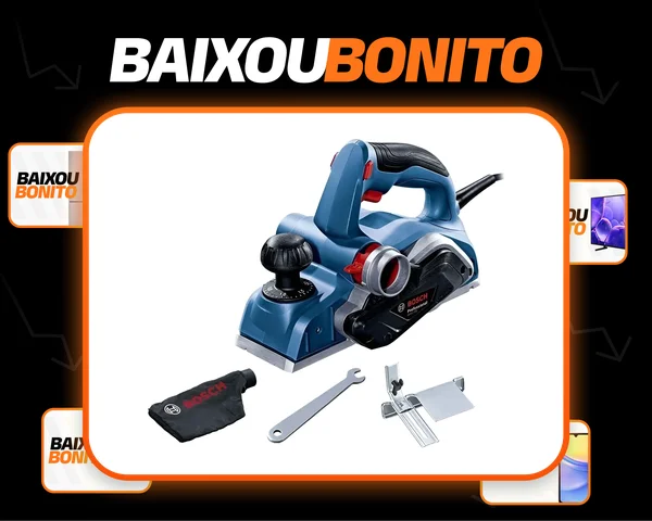 Plaina Bosch GHO 700 700W 2 lâminas e coletor de pó