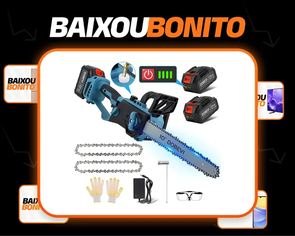 Motoserra De Poda Profissional C/2 Baterias 10 Pol. Dobevi