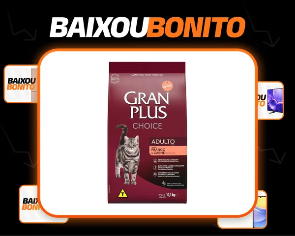 Ração Gran Plus Choice Gatos Adulto Frango E Carne 10,1kg