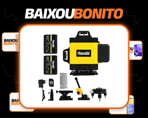 Nível Laser 4d 16 Linhas 30m 2baterias Recarregável 2400mah