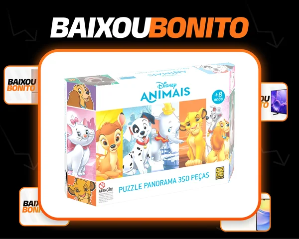 Puzzle 350 Peças Panorama Disney Animais Grow