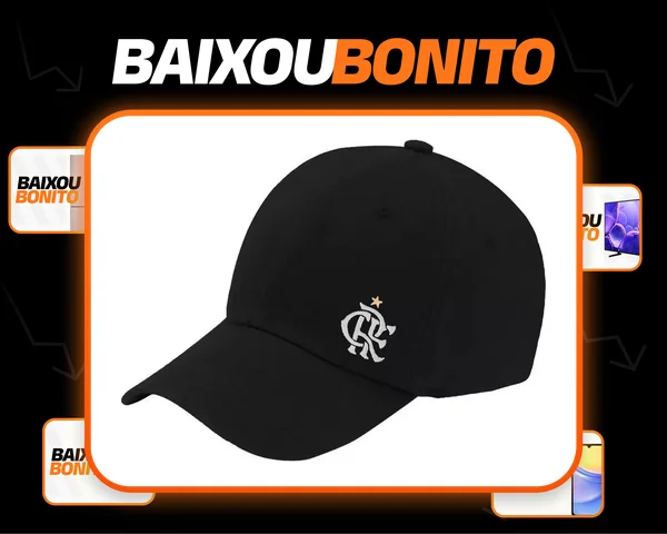 Boné Flamengo Bordado Aba Curva Minimalista Licenciado
