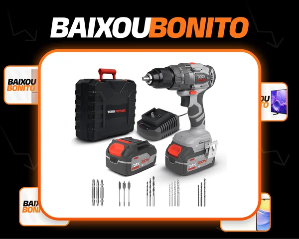 Parafusadeira Furadeira De Impacto Tork 65nm Bateria 8ah 20v