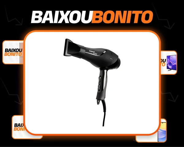 Secador De Cabelos Motor Ac Profissional Easy 1700w Taiff Cor Preto
