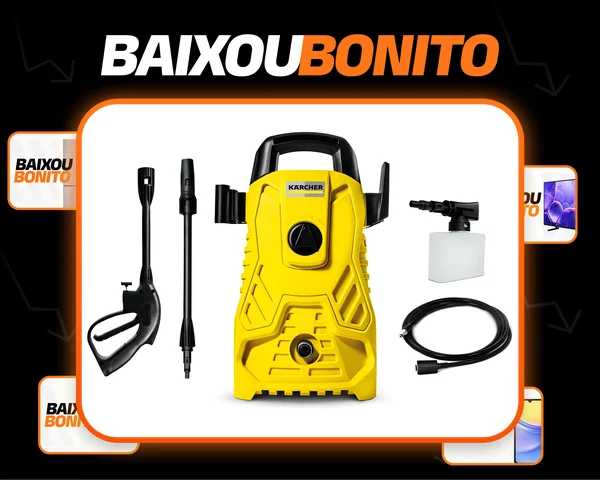 Lavadora de Alta pressão Kärcher Compacta 1500 PSI/Libras 1200W 300L/h com Aplicador de Detergente e Lança Regulável 220v