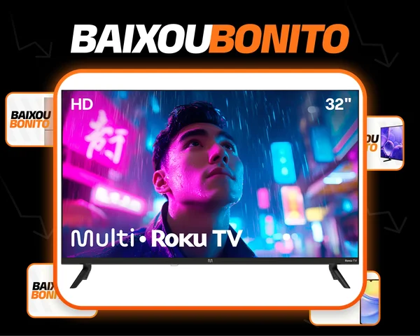 Smart TV Multi Roku 32" HD Wi-fi 3 HDMI 2 USB