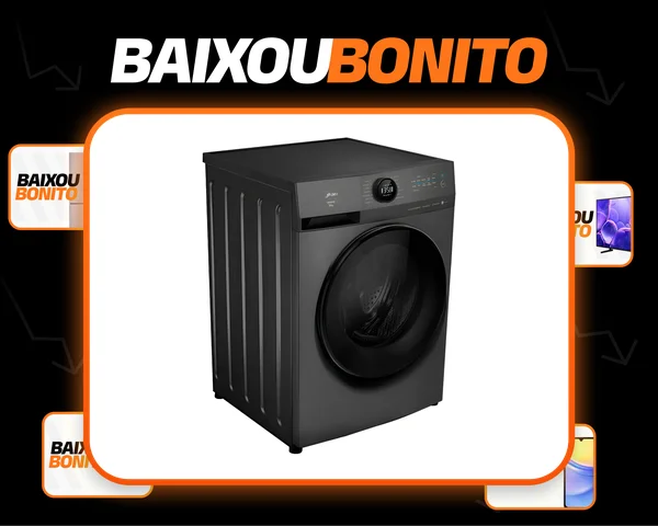 Lava E Seca 11kg Titanium Slim Conectada Midea Cinza-escuro