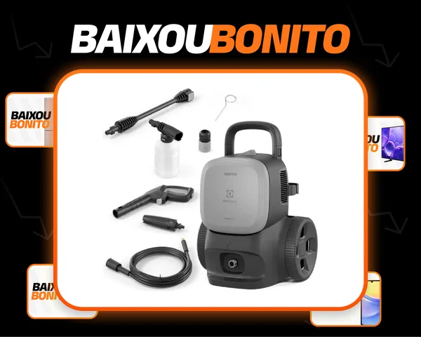 Lavadora De Alta Pressão Electrolux 1850psi 1500w Potência Com Aplicador De Detergente Powerwash Ews1850 Lava Jato Lava Car