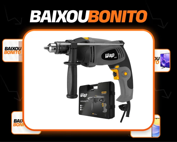 Furadeira Parafusadeira Impacto 1000w 13mm Profissional Wap
