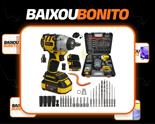 Chave De Impacto 48v Brushless A Bateria Profissional Azul Bivolt 50/60hz