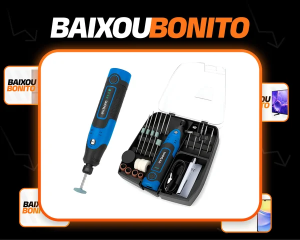 Mini Retífica Multifuncional Portátil Sem Fio Recarregável 57 Em 1 Profissional Artesanato Lixadeira Elétrica Completa