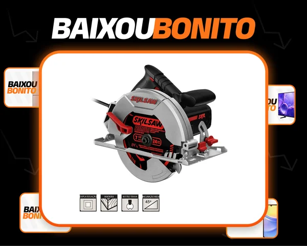 Serra Circular Elétrica Skil 5402 184mm 1400W Preta e Vermelha 50Hz/60Hz