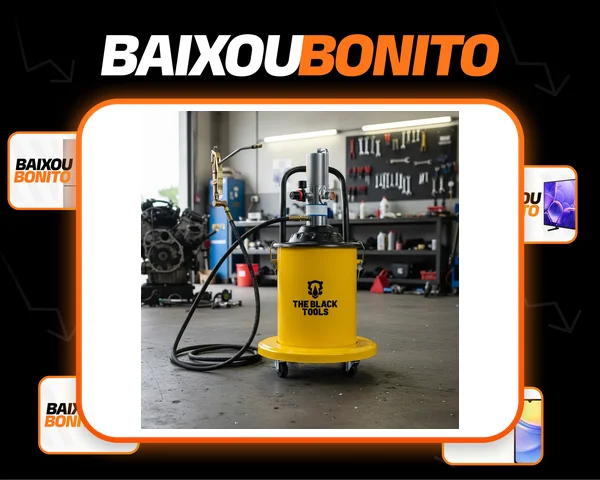 Graxeira Pneumatica 20kg Bomba Propulsora De Graxa C/ Tambor