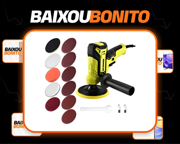 Politriz 500w 20 Velocidades Eletrica Automotiva Multifunções Lixamento E Polimento Ferramentas De Mão 125mm Polir Lixar Com Acessórios Desoon