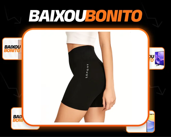 Short Bermuda Feminina Lupo Corrida Alta Poliamida Bumbum