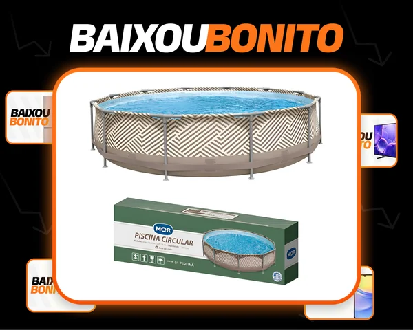 Piscina Redonda Estrutural Pvc 7200 Litros 3.66 Metros Mor