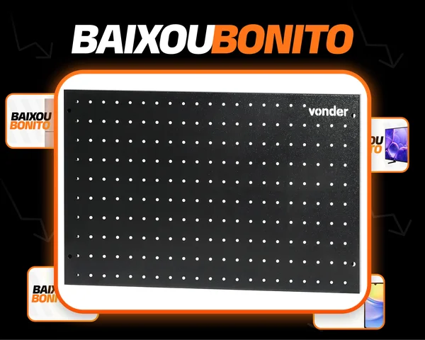 Painel Porta-ferramentas Metálico 37,5 X 57,5cm Vonder