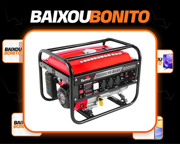 Gerador Energia Gasolina Tg3200cxr 7hp 3,1 Kva Bivolt Toyama