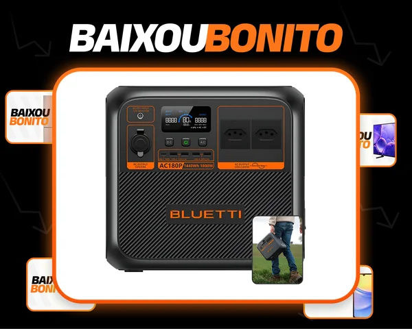 Bluetti Ac180p 1800w 1440wh Estação De Energia Gerador Solar