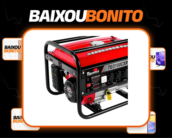 Gerador portátil Toyama TG3100CXR-Bivolt 3.1 kW monofásico com tecnologia AVR 115V/230V