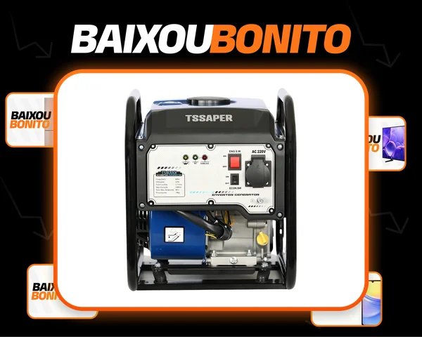 Gerador De Energia A Gasolina Inverter 3,75kva 220v Tssaper