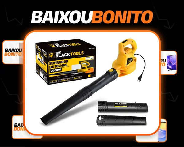 Soprador De Folhas E Resíduos Elétrico 2000w Para Jardim Bsf2000 The Black Tools