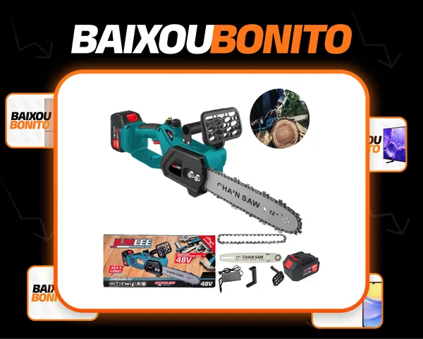 Moto Serra Elétrica 3000w 12 Polegadas Com Bateria 48v Top Azul-celeste 127/220v