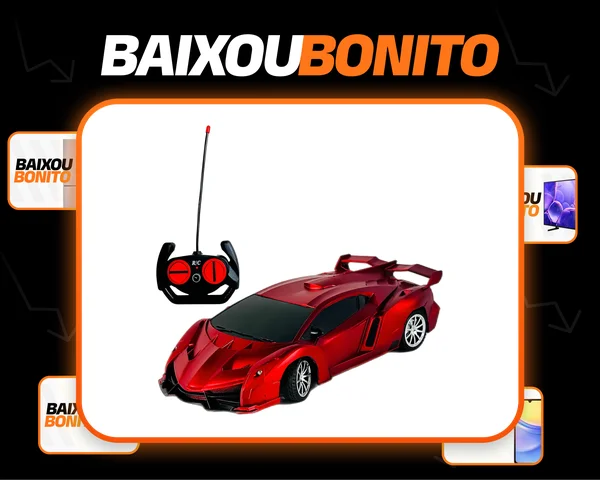 Carrinho De Controle Remoto Recarregável Xsons Farol De Led Ferrari