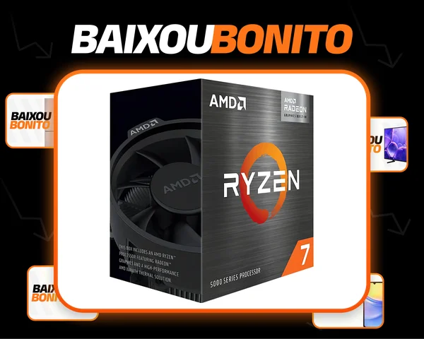 Processador AMD Ryzen 7 5700G 100-100000263BOX de 8 núcleos e 4.6GHz de frequência com gráfica integrada