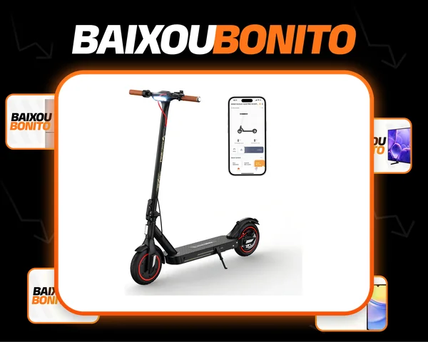 HONEYWHALE E9T Patinete Eletrico Adulto, 500W Scooter Eletrica, 32KM/H Velocidade Máxima, 22KM Autonomia, Patinete Juvenil Dobrável com Aplicativo Bluetooth, Inclui uma Câmara de ar Preto