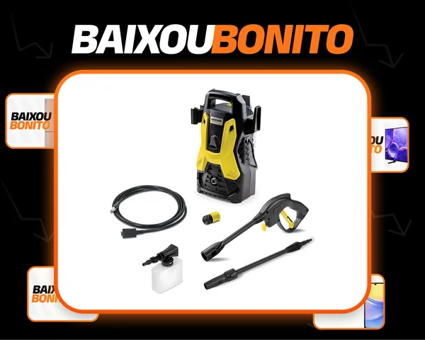 Lavadora De Alta Pressão Kärcher Prática Black 1500 Psi/libras 1400w 300l/h Com Aplicador De Detergente E Lança Regulável 220v