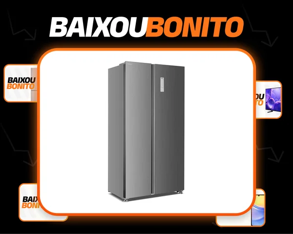 Geladeira 437L Philco Inverter Side by Side Inox PRF535I