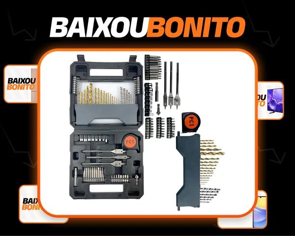 Kit Jogo De Brocas Bits Soquetes Maleta 71 Peças Completo