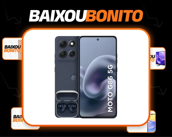 Smartphone Motorola Moto G86 5g + Moto Buds - 256gb 24gb (8gb Ram+16gb Ram Boost) Tela 1.5k Poled, 50mp Sony Camera Ois Moto Ai, Videos Em 4k, Ip68 + Ip69 - Grafite