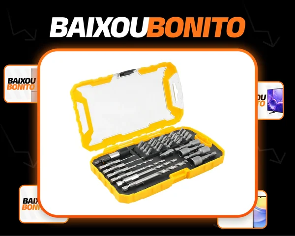 Jogo De Bits Brocas E Soquetes Com 32 Peças Vonder
