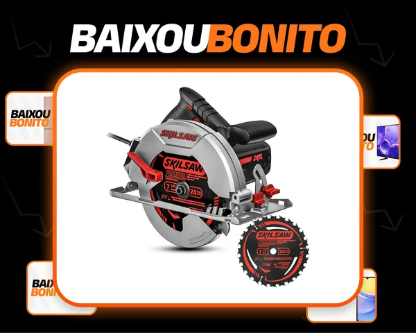 Serra Circular Elétrica Skil 5402 184mm 1400w 220v Com Disco Preto 220v 60hz