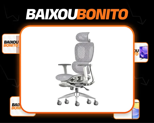 Cadeira Escritório Ergonômica Executiva Premium Sensetup Cosy T03 Cor Branco Material do estofamento Mesh