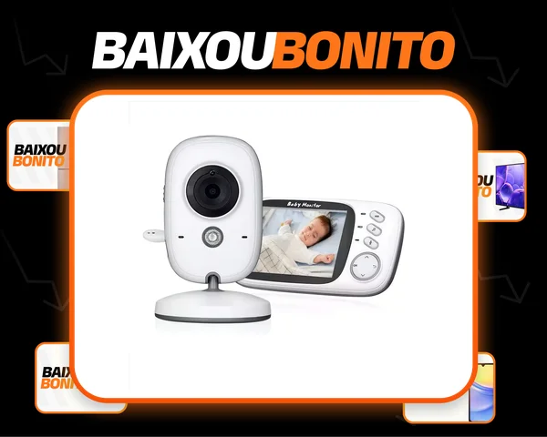 Baba Eletrônica Baby Monitor Vb603 Visão Noturna Dual Audio Cor Branco Estary Shop