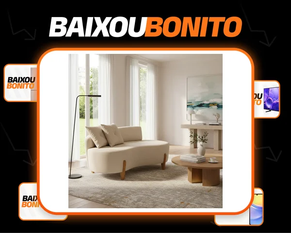 Sofá Curvo Orgânico 2 Lugares Confortável - Vimont Móveis