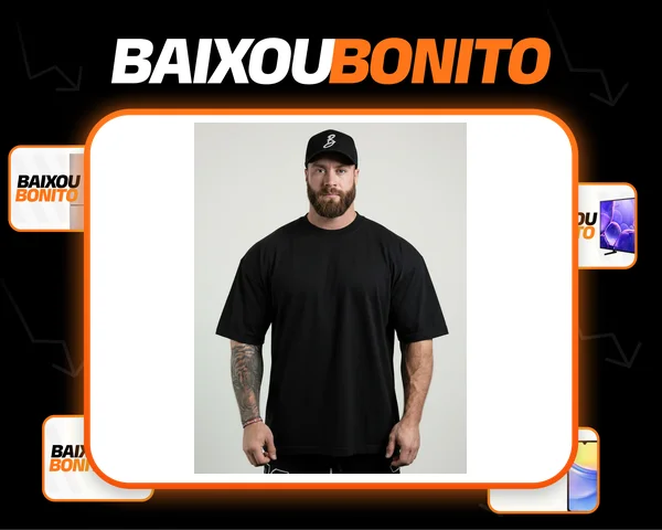 Camiseta Oversized Para Treino E Casual 100% Algodão Premium