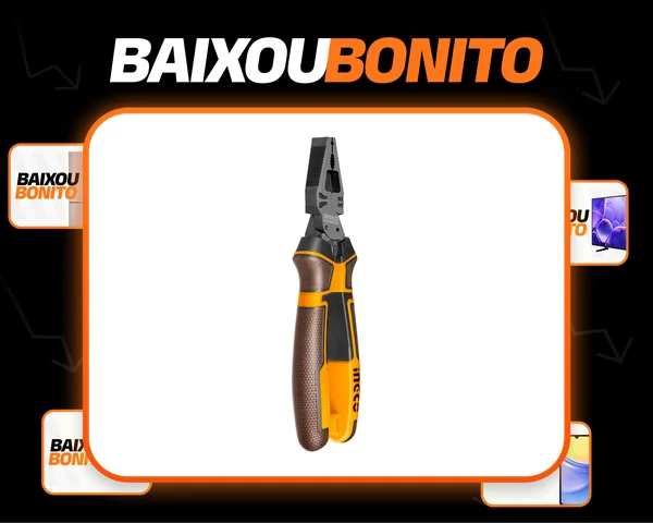 Alicate de eletricista Ingco 8 200mm 8 funções em 1 cor Ingco preta